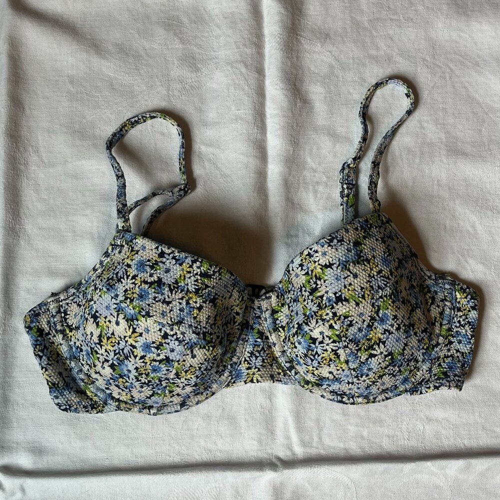 Floral Underwire Bikini Swim Top